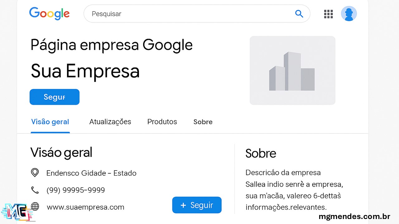 Página da Empresa no Google Guia para o Topo das Buscas